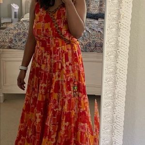 Beautiful long dress silk cotton Kota fabric